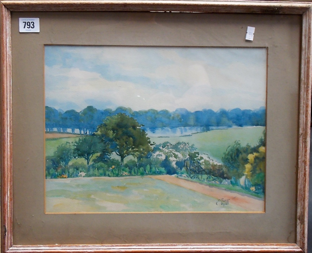 B. FROST - Landscape, Watercolour, signed and dated 1925, 10.5in x 14.5in; together with three other