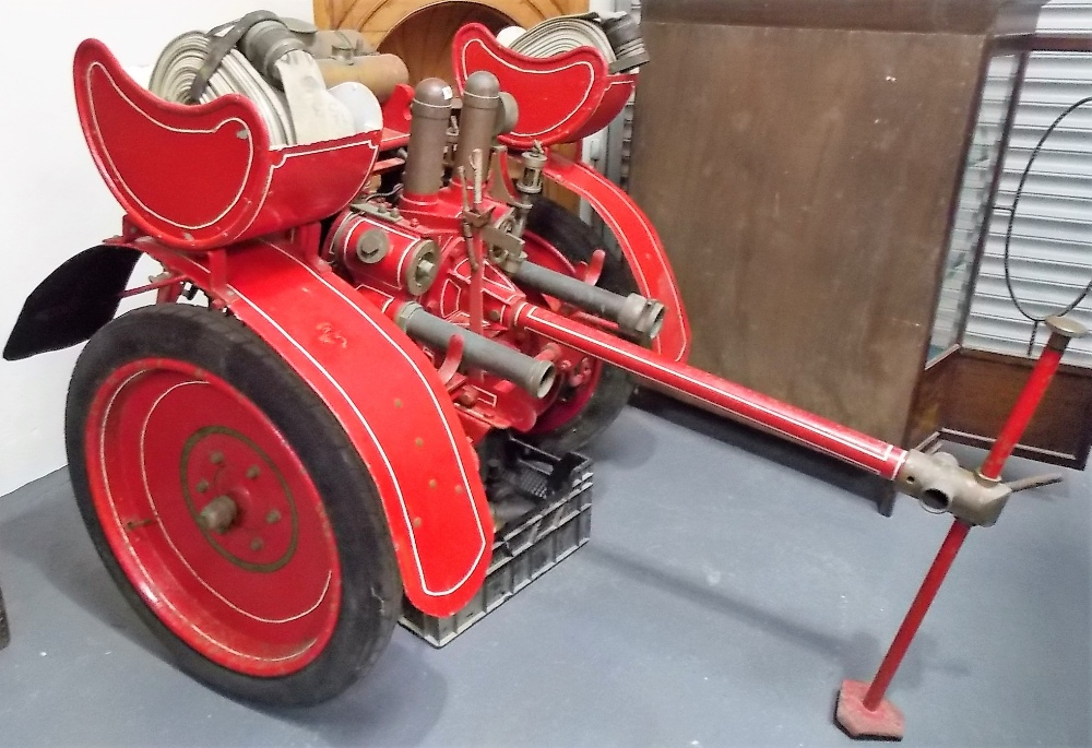Rare 20th Century horse drawn fire engine by Merryweather and for the Hotham Hall Fire Brigade,