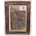 Rectangular silver mounted picture frame, Chester 1917, height 7in