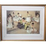 AFTER SIR WILLIAM RUSSELL FLINT - Seven Ladies at Leisure, colour print, Edition No.374/850, blind