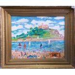 SIMEON STAFFORD A.R.R. 'St Michael's Mount', signed, further signed inscribed and with doodles to