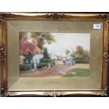 R.H. WALKER - 'PRINCETHORP, WARWICK', watercolour, signed, inscribed to the mount, 8.5in x 13.25in