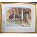 AFTER SIR WILLIAM RUSSELL FLINT - Women at Public Baths, colour print, Edition No.232/850, blind