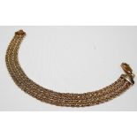 9ct gold fancy link bracelet, weight 5.8g approx