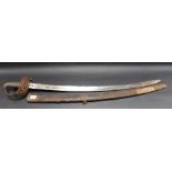 20th Century cavalry sabre, made by Wilkinson, London, leather covered scabbard, length 41in.