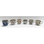 Six various Chinese porcelain teacups