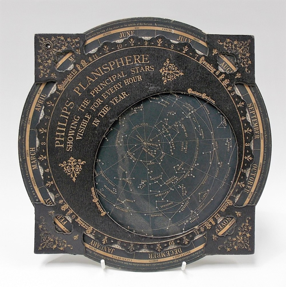 A Philips Planisphere 'Showing the Principal Stars visible for every hour in the Year' with