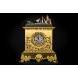 A gilt bronze clock 'marine' with automaton (18x38x50cm)
