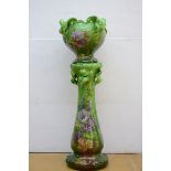 Massier Delphine Vallauris : art nouveau flower pot in pottery (*) (120cm)