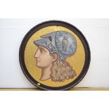 Large round plaque in Italian mosaic 'Athens' (100x100cm)