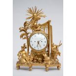 Kurz Sebastian in Brunn : gilt wood clock, Germany 18th century (20x48x68cm)