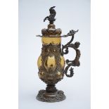 Louis XV style glass ewer with bronze mounts (41cm)