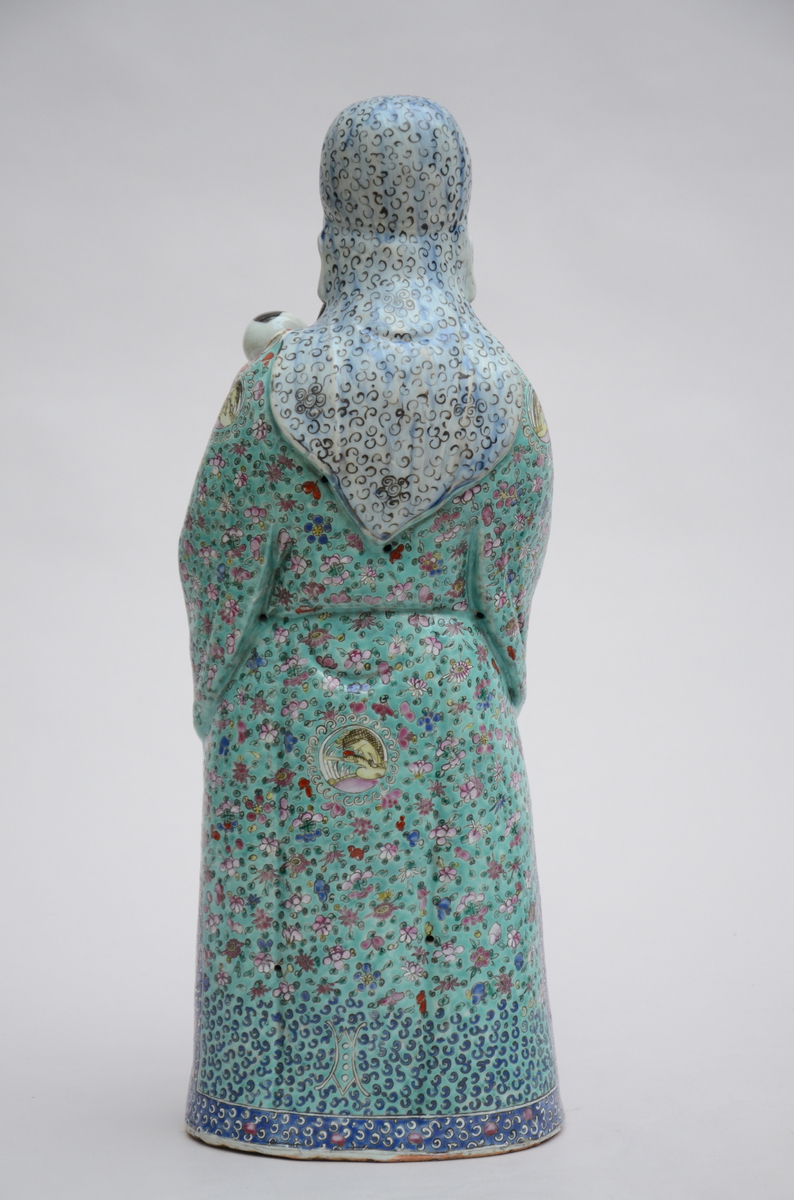 Sculpture of a priest in Chinese porcelain (*) (58cm) - Image 2 of 4