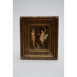 Antwerp school, 17th century: painting (o/p) 'Adam and Eve' (14x17cm)