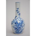 Vase in Chinese blue and white porcelain 'Birds' (29cm)