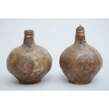 Two 'baardman' jars in stoneware (*) (22cm)