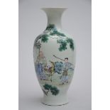 Vase in Chinese porcelain 'Laotsé with deer' (*) (26cm)