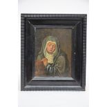 Anonymous (the Netherlands): painting (o/p) 'Maria Magdalena' (22x17cm)