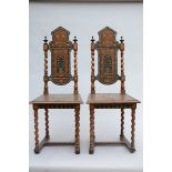 A pair of oriental chairs with inlaywork (*) (110cm)