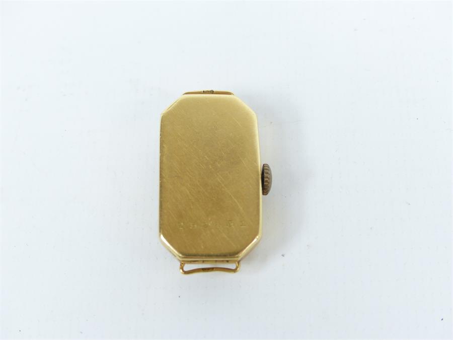 An Art Deco, 18 ct yellow gold, ladies wristwatch case and dial - Image 2 of 2