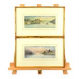 EJB Evans, a pair of Edwardian watercolours depicting a pair of Portuguese harbour scenes 'Rio