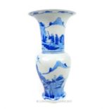 A Chinese blue and white porcelain vase