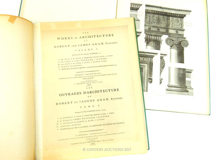 "The Works in Architecture of Robert and James Adam Esq." Vols. I and II (from four volumes); Pub