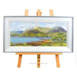 DOROTHY M. LEACH, IRISH, OIL ON CANVAS; Title 'Lellerfrack, Connemara View from Manor House', signed