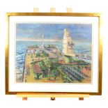 J. Lincoln-Rowe, (Marine Society), framed pastel entitled, 'In the Gulf'
