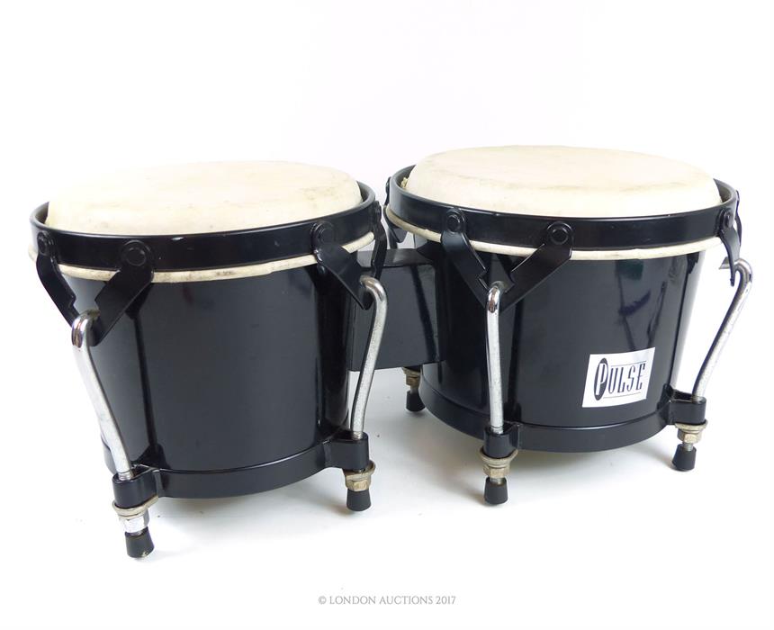 A pair of vintage 'Pulse' bongo drums