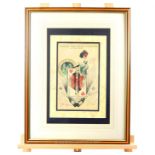 A framed, antique, French print entitled 'Nouvelles Armes Royales D'Angleterre' by Paul Calvin