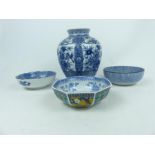 A collection of Japanese porcelain items