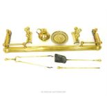 A collection of Victorian brass items