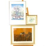 A collection of three decorative prints