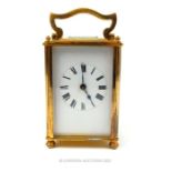 A 20th century gilt brass carriage clock