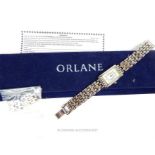 A ladies French Orlane stainless steel wristwatch