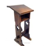 An oak, Gothic-style lectern/stand