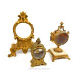 A collection of 19th century French gilt metal clock cases