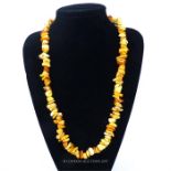 A natural Baltic amber necklace