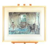 Sir William Russell Flint, large, signed print entitled 'Lavoir, La Bastide'