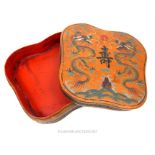 A Chinese lacquered box