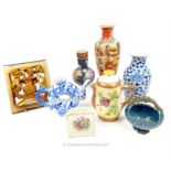 A collection of oriental and English ceramics