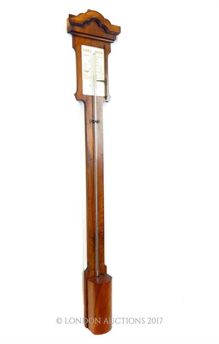 A Gerorgian mahogany stick barometer - Image 2 of 2