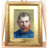 Grierson, A gilt-framed, watercolour portrait of a bearded gentleman, dated 1887