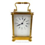 A 20th century gilt brass carriage clock