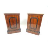A pair of Victorian mahogany bedside cabinets