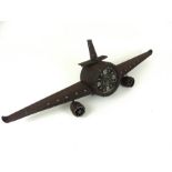 A novelty plane wall clock - 47 cm wide