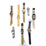 A collection of gentleman's, automatic, stainless steel wristwatches