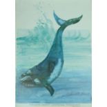 Dame Elisabeth Jean Frink (1930 1993), signed, 'Save the Whale' 1977 printed poster