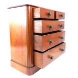 An apprentice piece Victorian mahogany chest